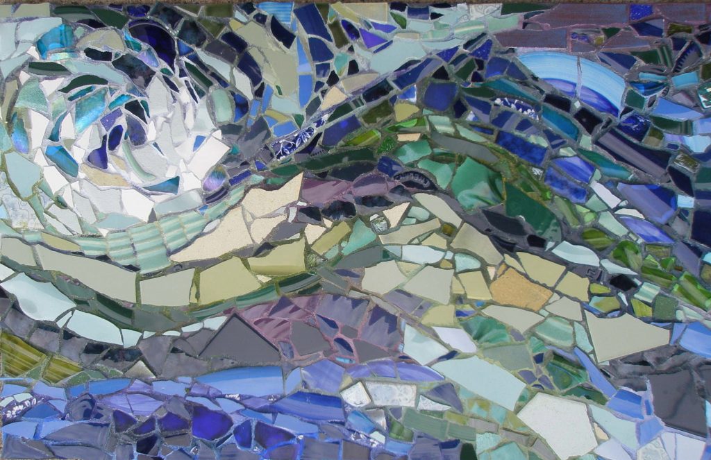 Mosaic by Pam Collins titled &quot;Wave in Detail&quot;