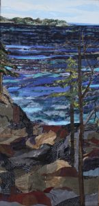 Fabric painting by Pam Collins titled "Acadia National Park"