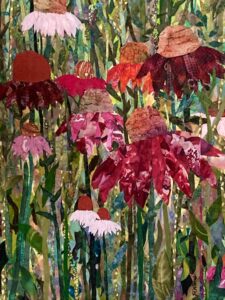 In Their Glory by artist Pam Collins showing pink conehead flowers